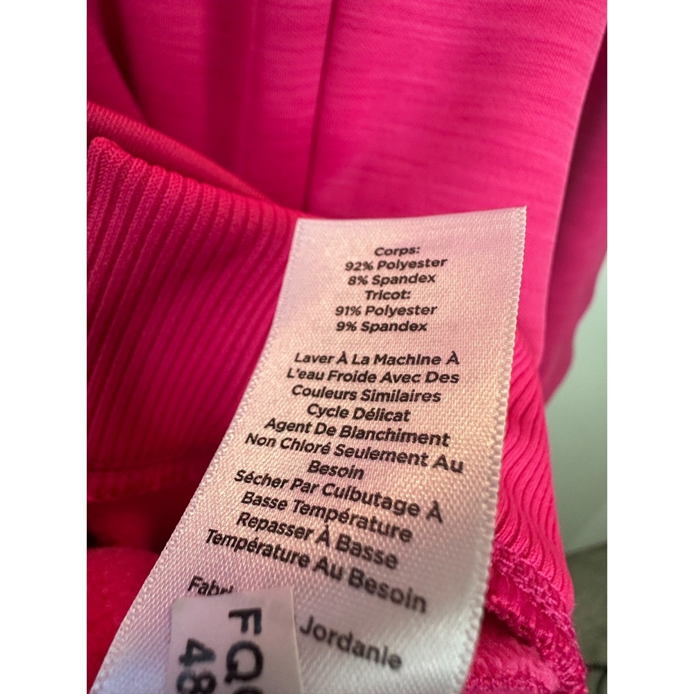 T by Talbots Pink Scuba Full Zip Jacket Mock Neck Plus Size 3X Stretch Pockets - Picture 8 of 12